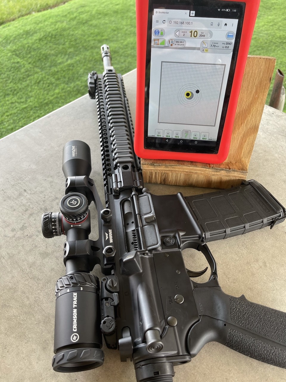 AR blackout rifle scope