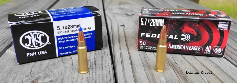 FNH 40 gr VMax and Federal 40 gr FMJ-JB