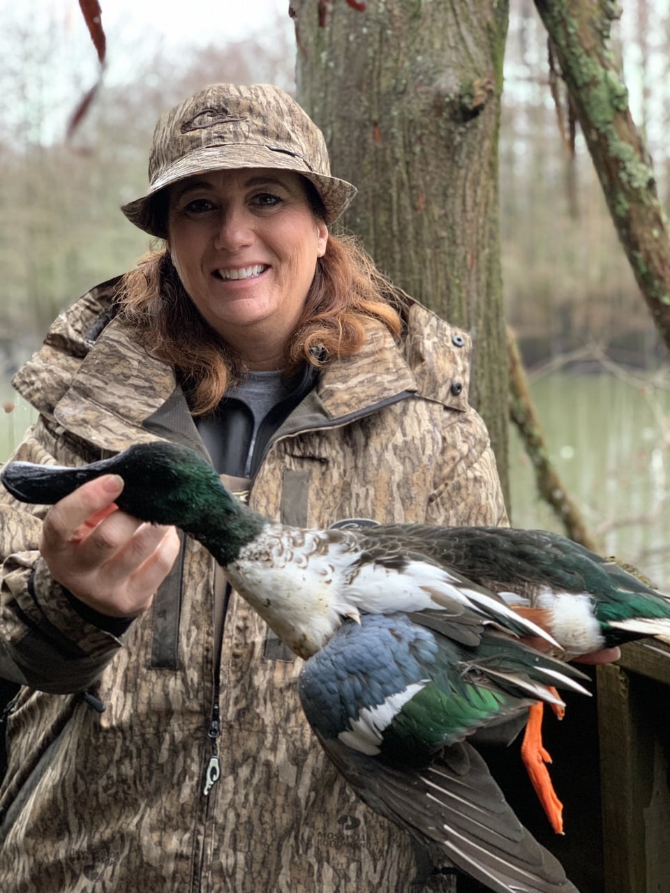 Amy Ray with mallard at Bust-A-Duck Guide Service