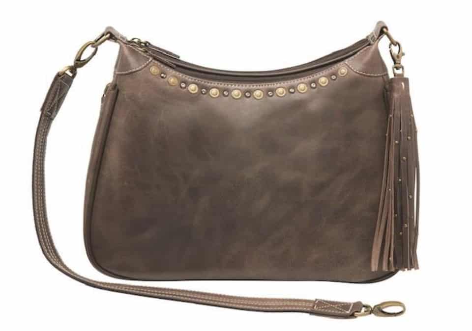 Distressed Leather RFID Hobo Purse