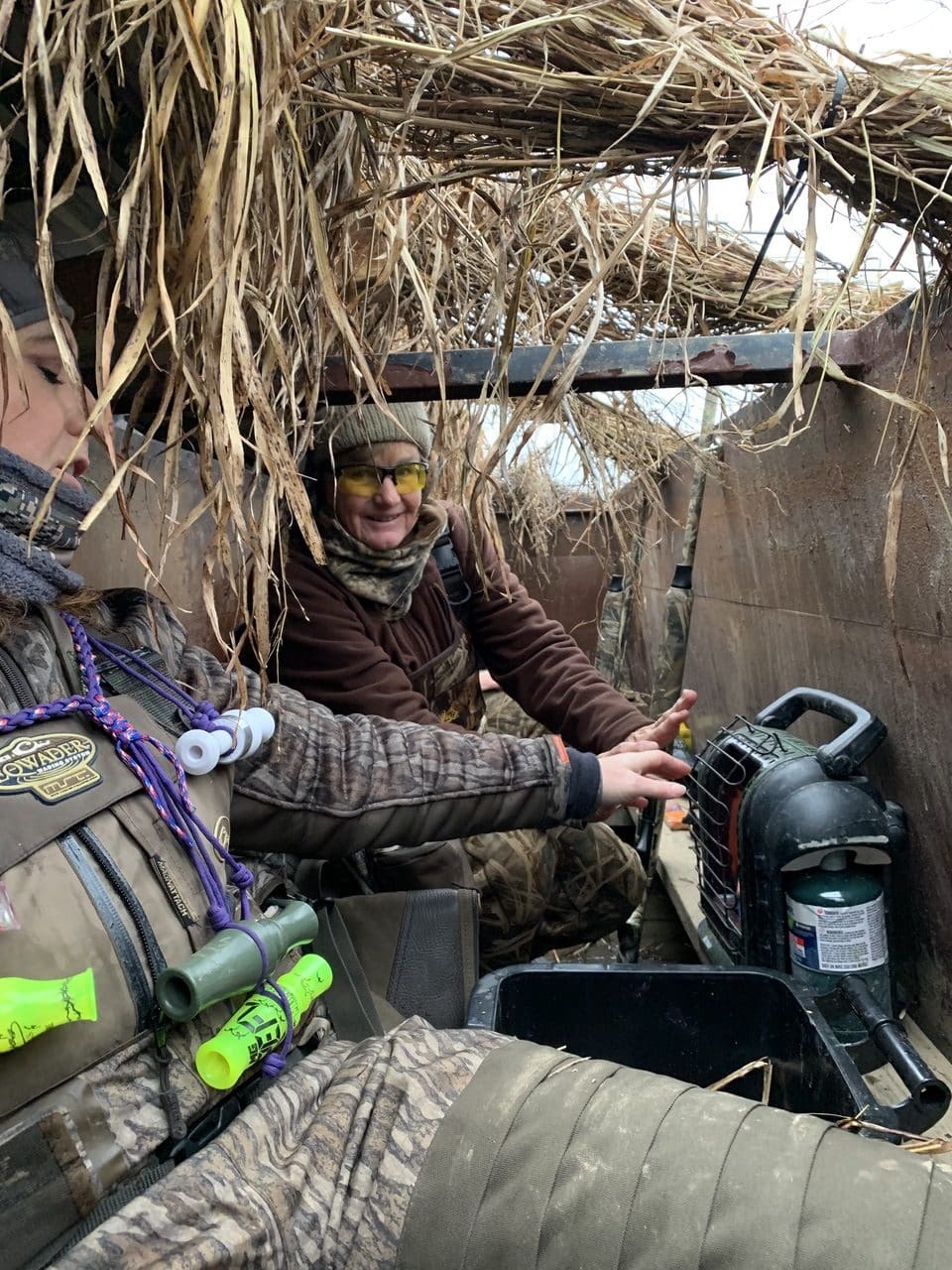 In the blind at Bust-A-Duck Guide Service