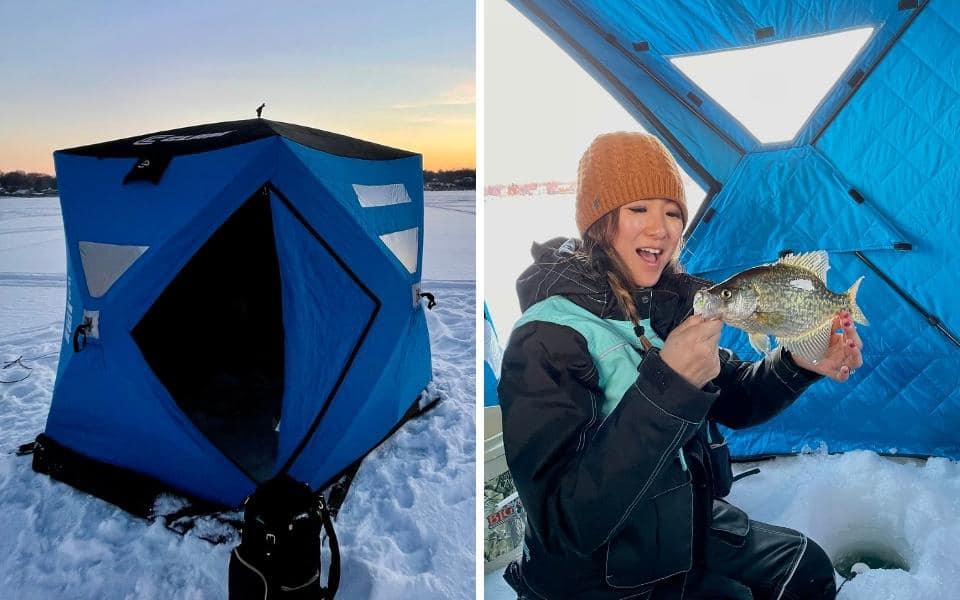 Ice Fishing Camping Setup