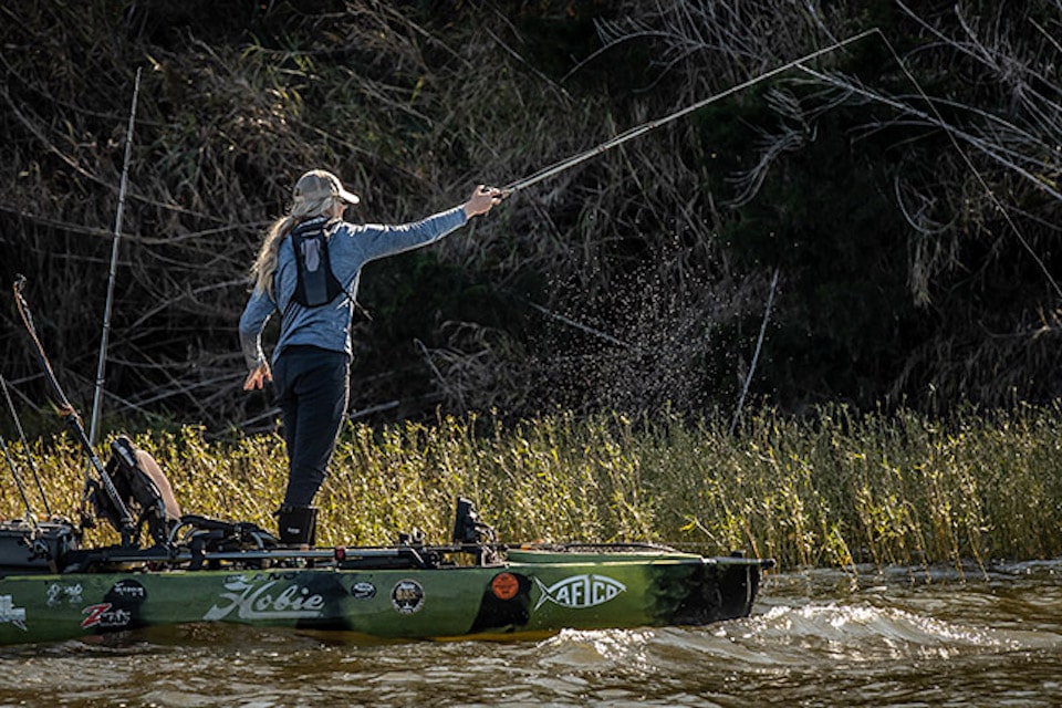 Kristine Fischer fishing