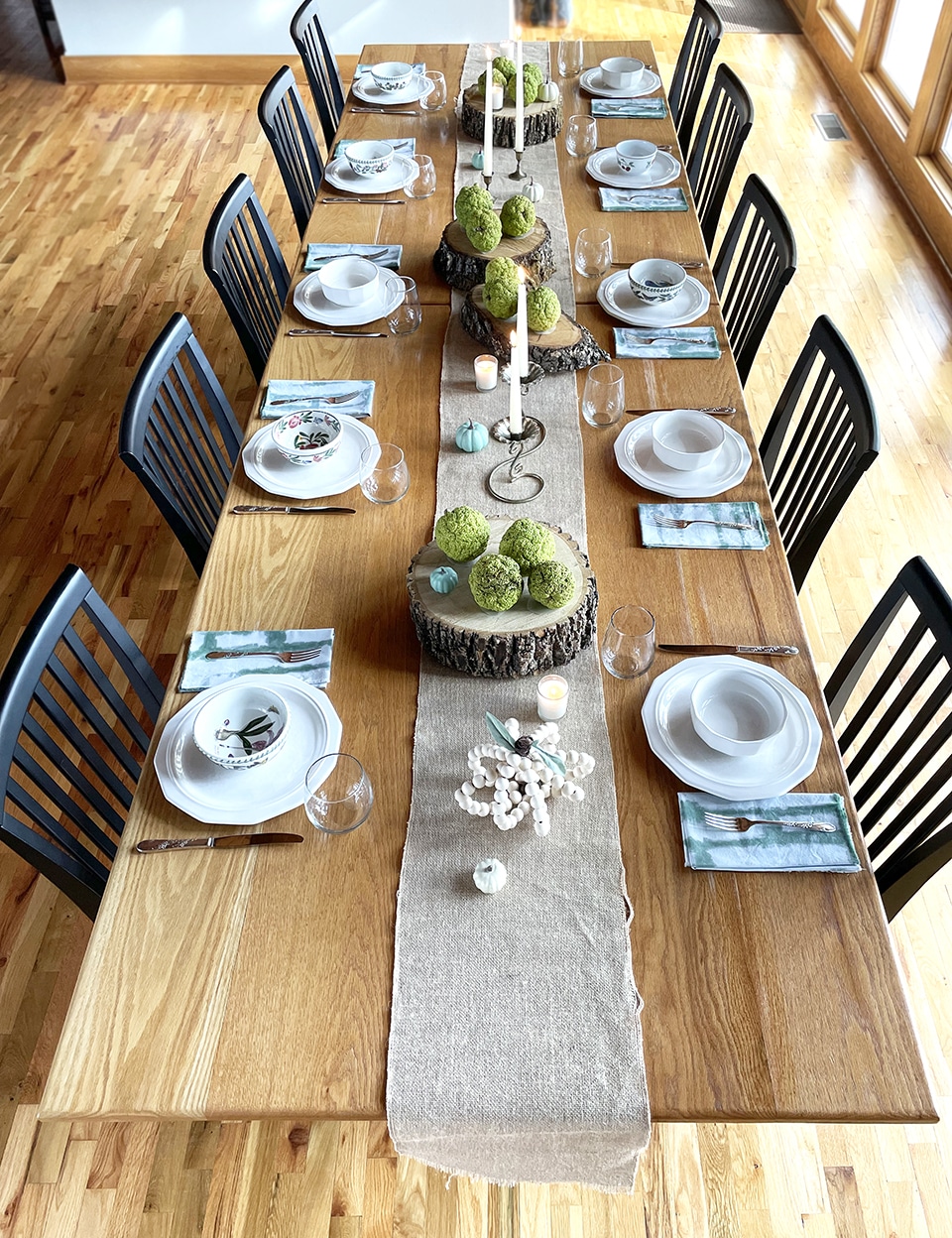 Overall view of Thanksgiving Table
