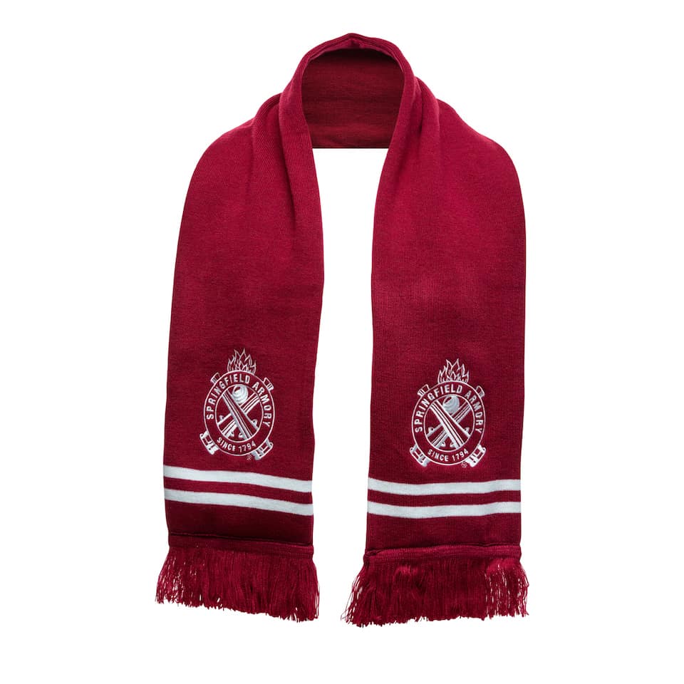 SPRINGFIELD ARMORY CROSSED CANNONS KNIT SCARF 2A Gifts
