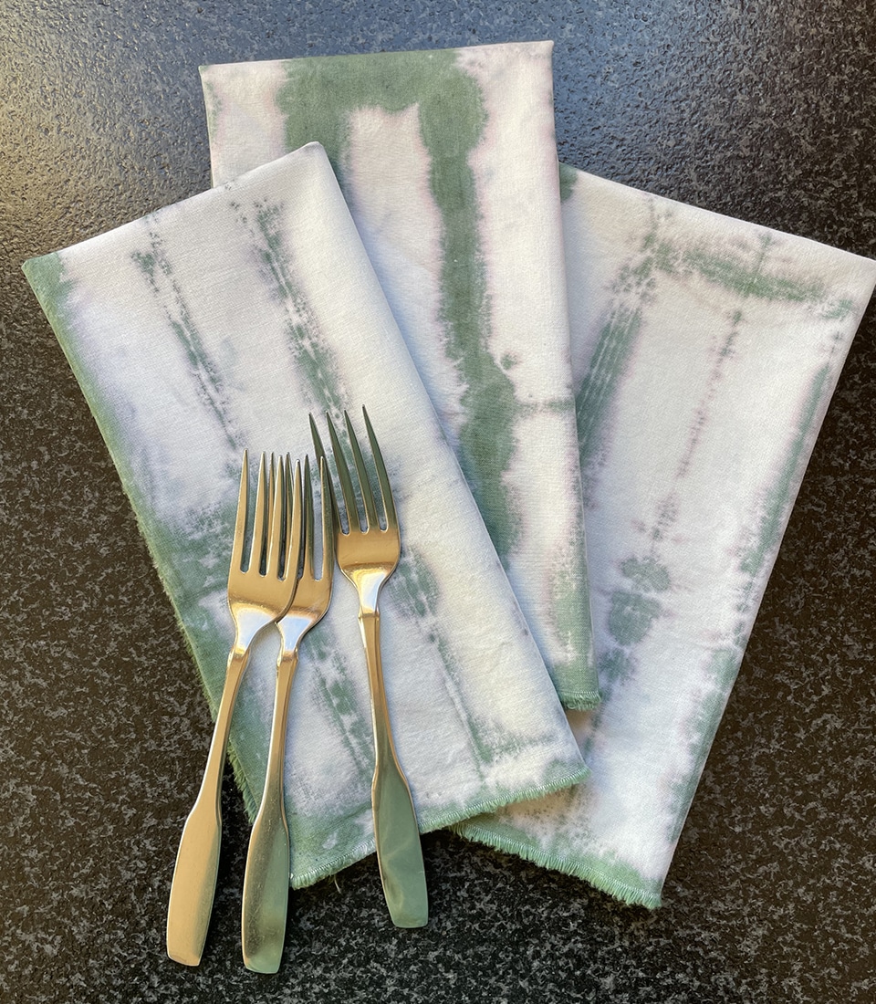 Shibori napkins