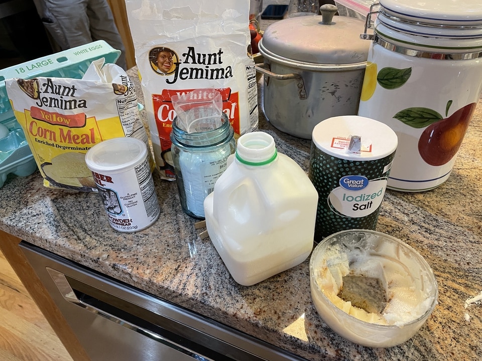 ingredients for cornbread