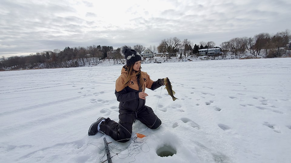 Jenny Anderson tipup fishing