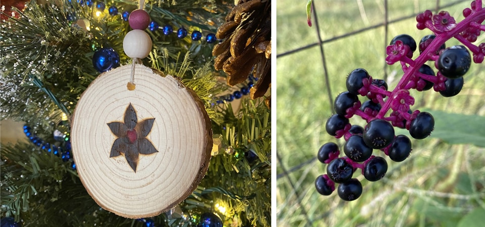 Pokeberry Ornaments collage