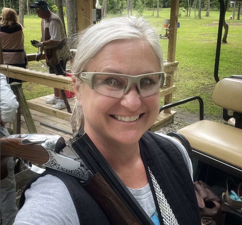 Michelle Cerino with her custom CZ Shotgun