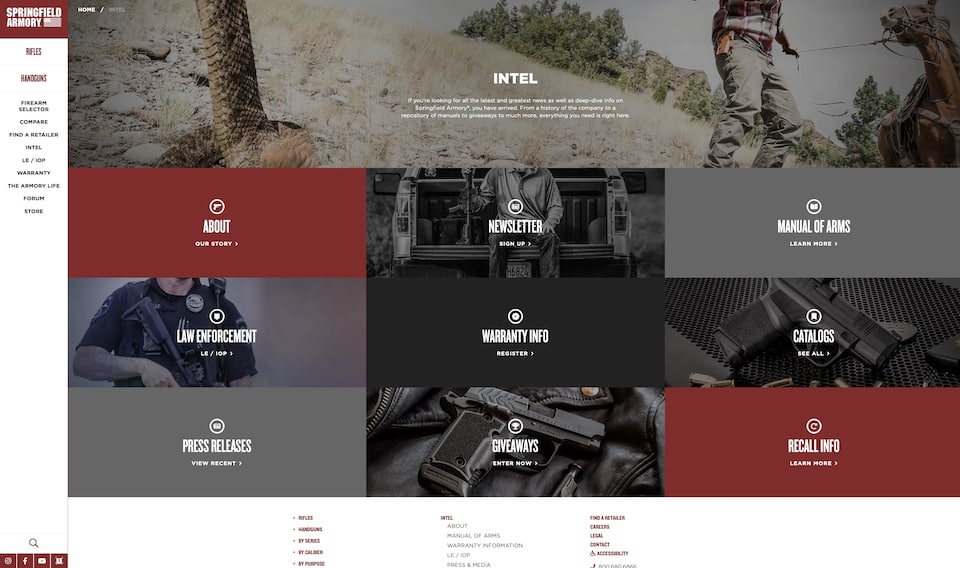 Intel on Springfield Armory’s Website