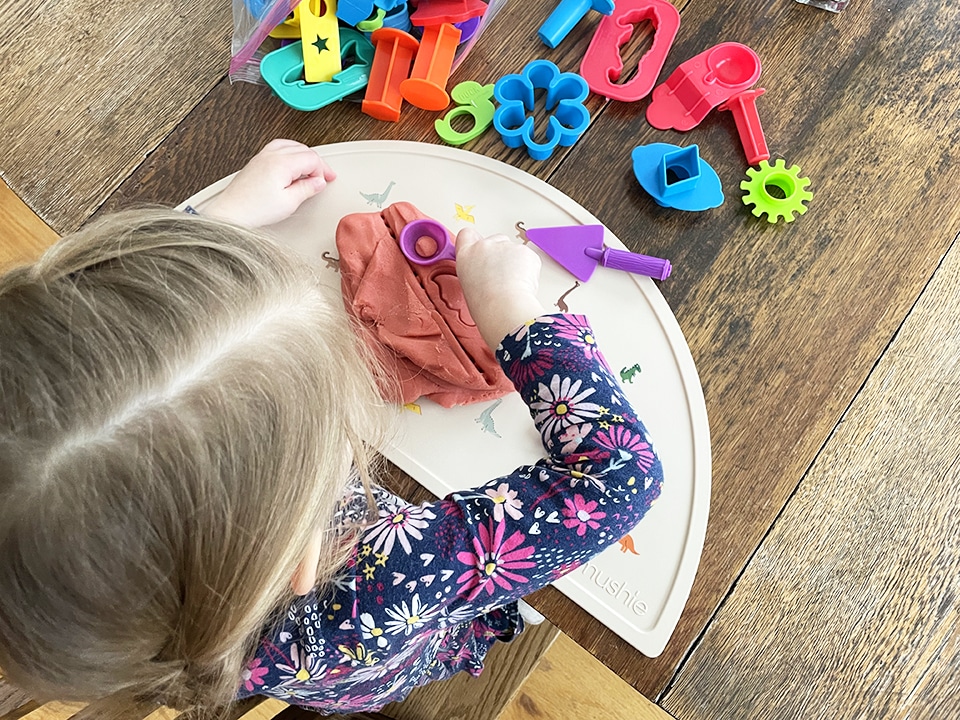 Playing with homemade playdough 2
Easy and Fun Snow Day Activities