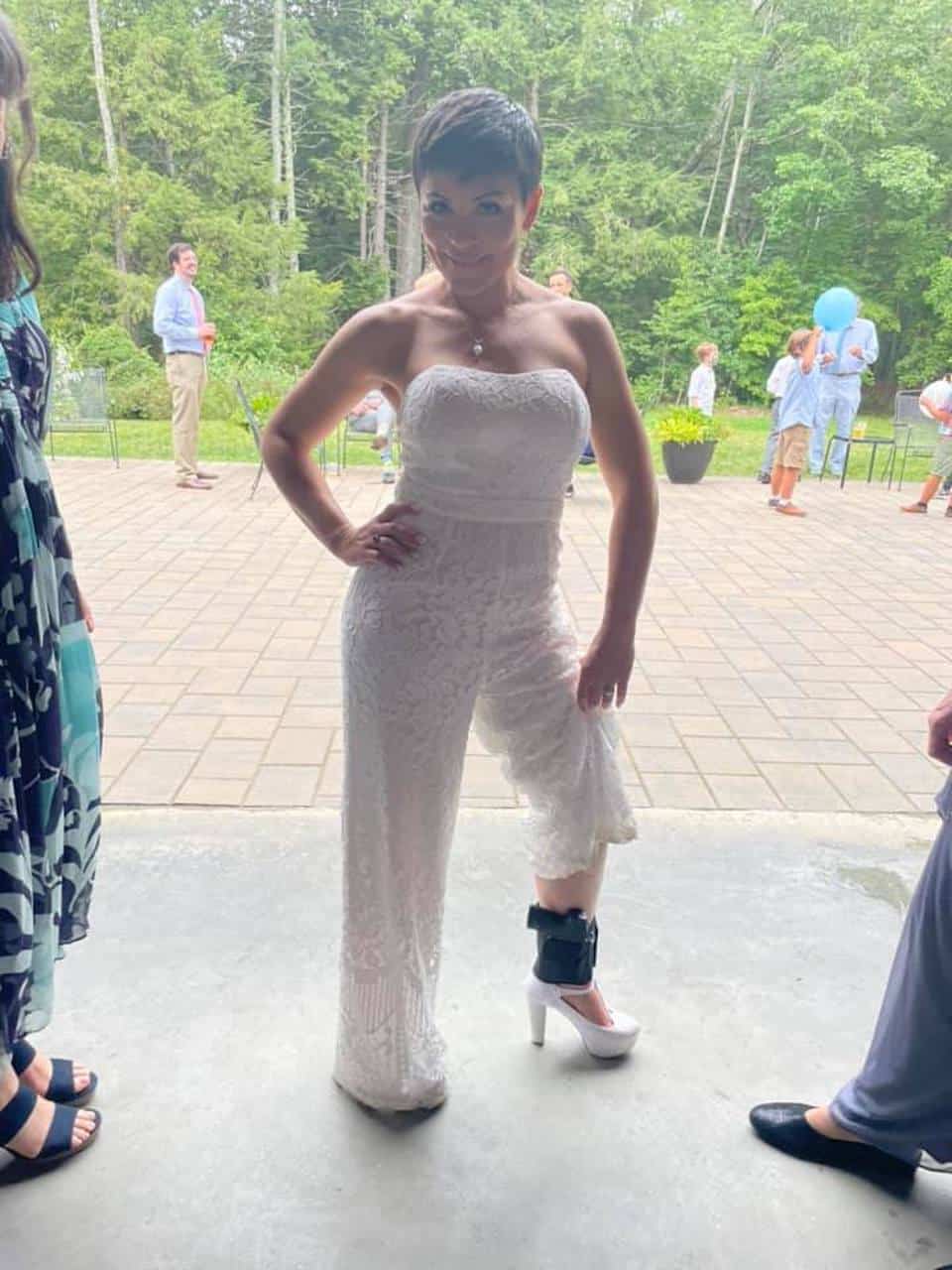 Tatiana Whitlock Carries in Wilderness Ankle Holder at Wedding