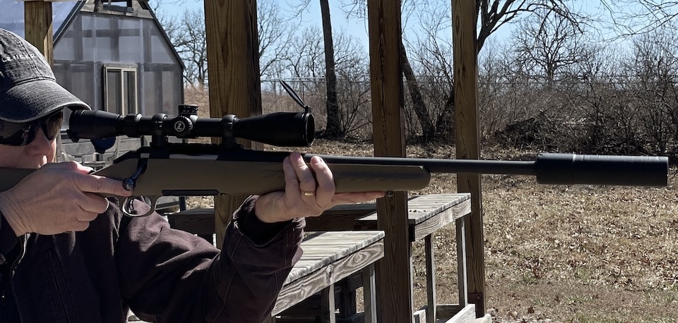 Babbs shooting Ruger with SilencerCo suppressors Evo on it