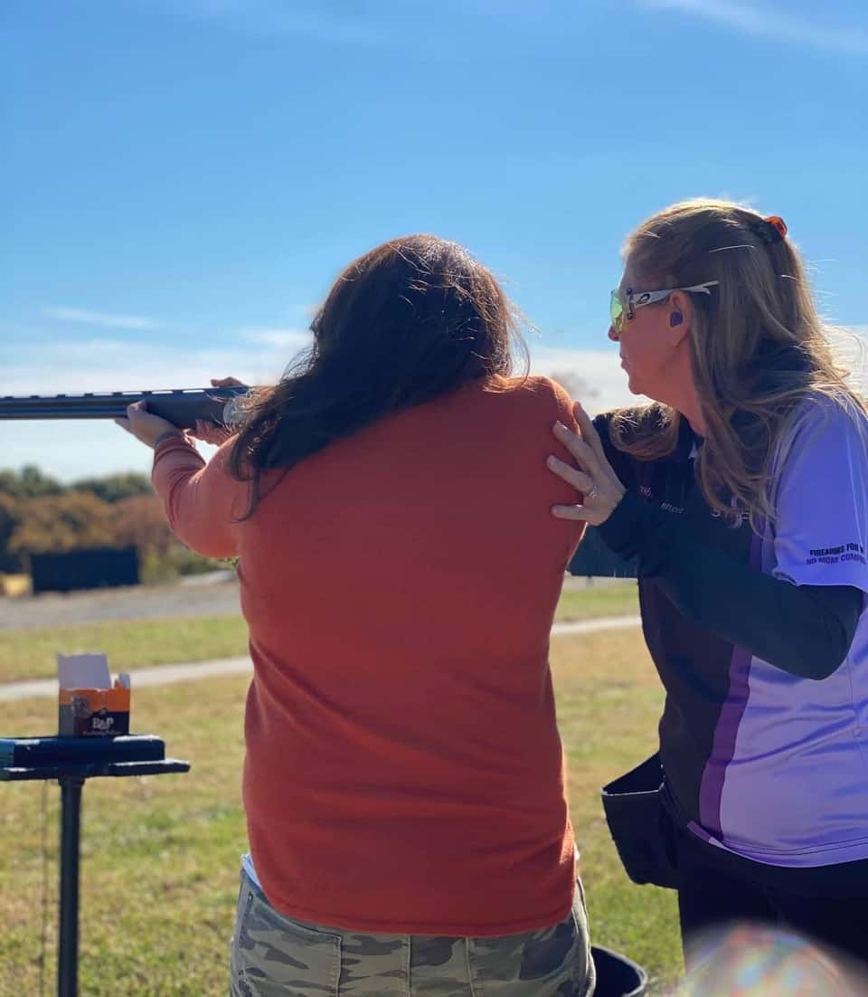 Shotgun Instructor Dorothea Dotter on range