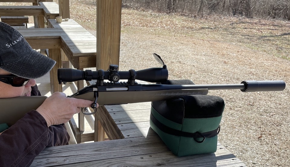 Harvester Evo on Ruger American on range