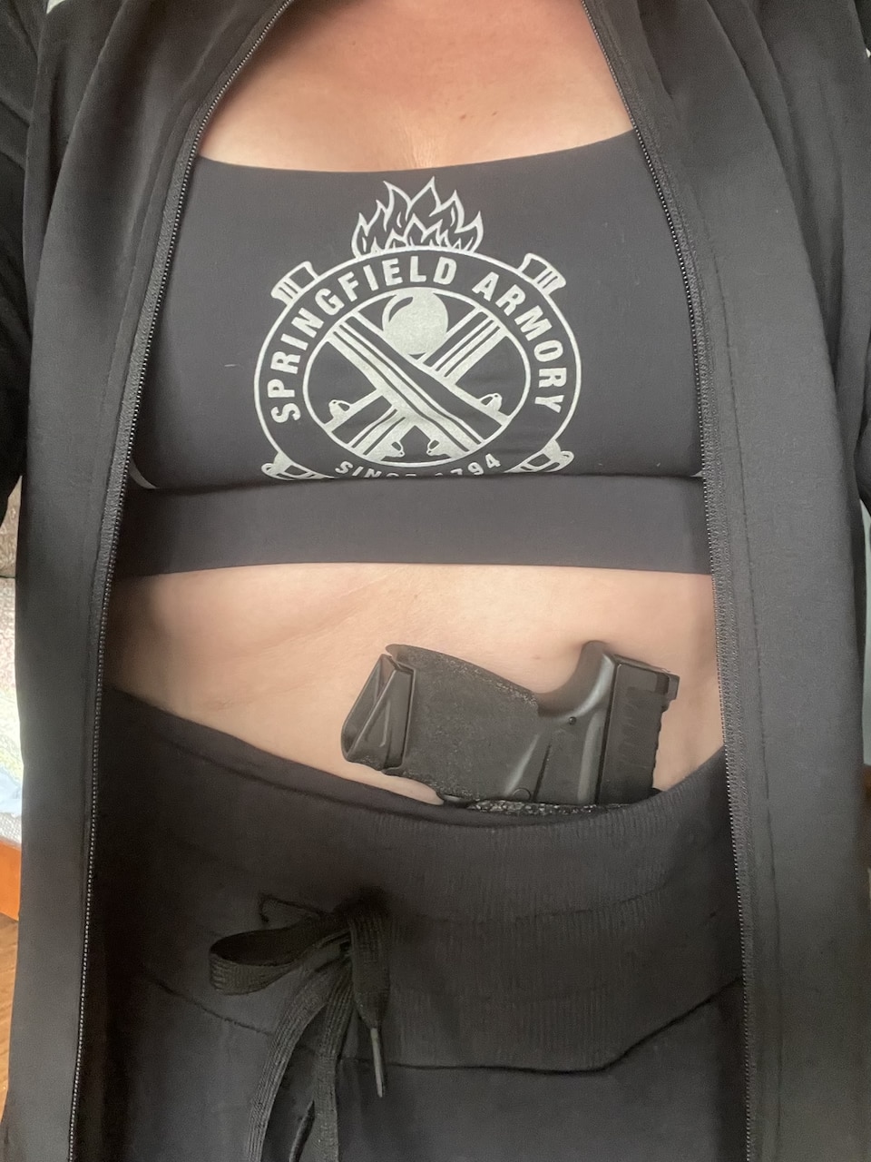 Alexo Athletic Lounge Pants with gun