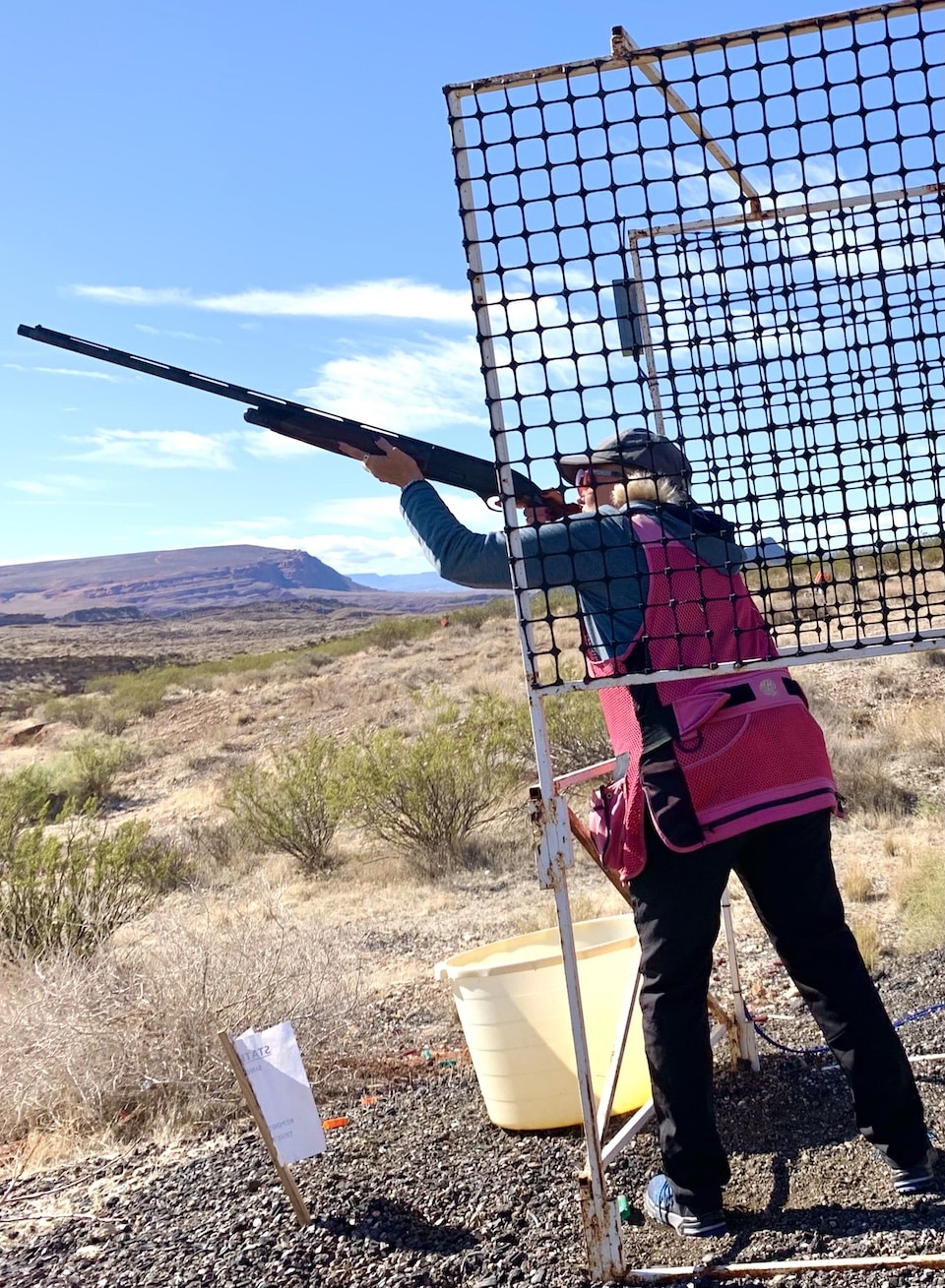 Sporting Clay Shooting Sport Woman champion Tammy Gillette at Huntsman's World Senior Games 2021