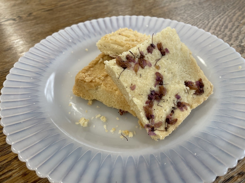 redbud shortbread on plate