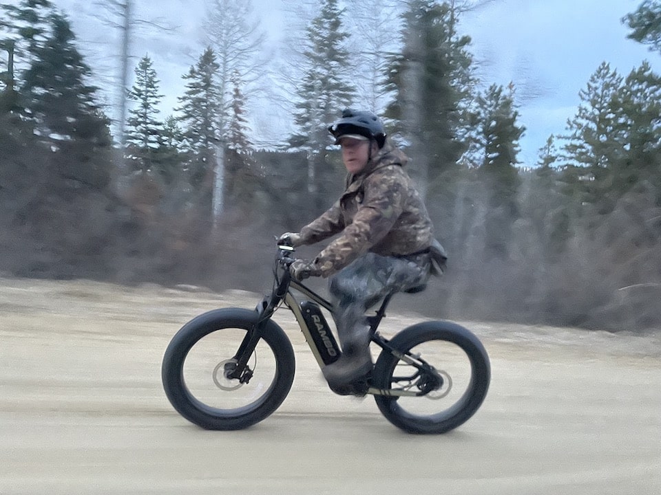 Dad on Rambo ebike Hunting for Merriam’s