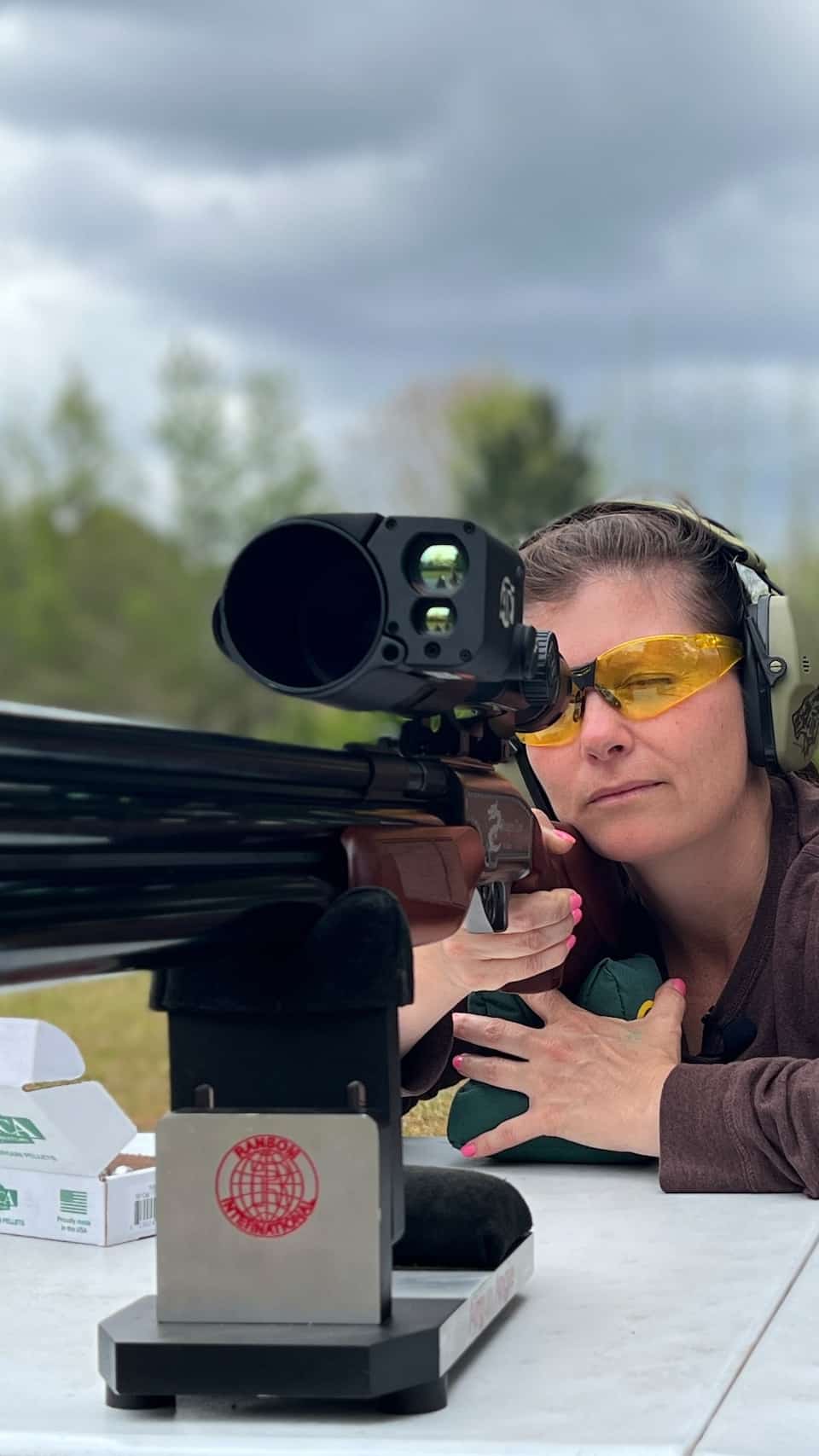 Airgun Angie Setting Up Her Seneca Dragon Claw .50 Caliber Big Bore Air Rifle. (Samuel Atherton Photo)