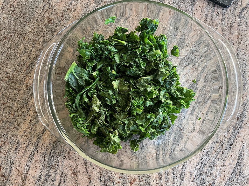 cooked kale