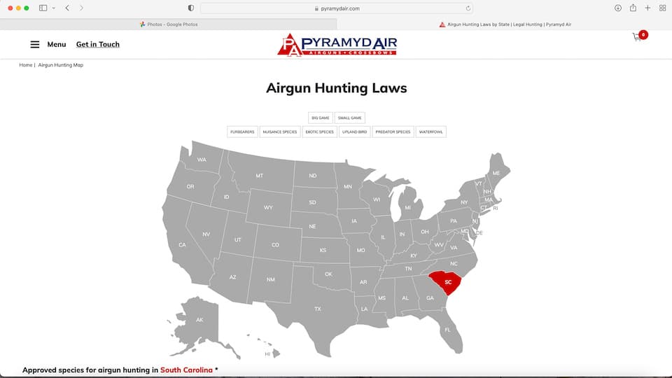 Pyramyd Air Airgun Hunting Map (Pyramyd Air Photo)