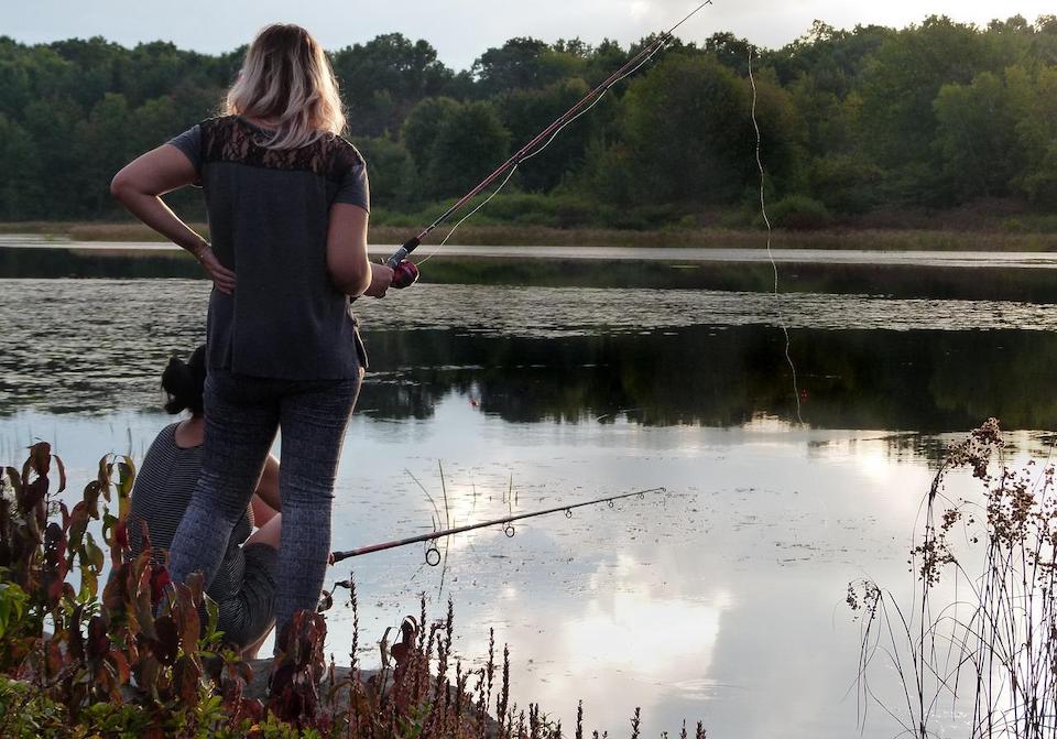 women fishing