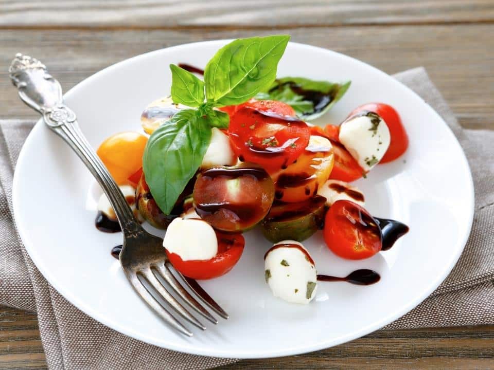 Cherry tomato caprese salad