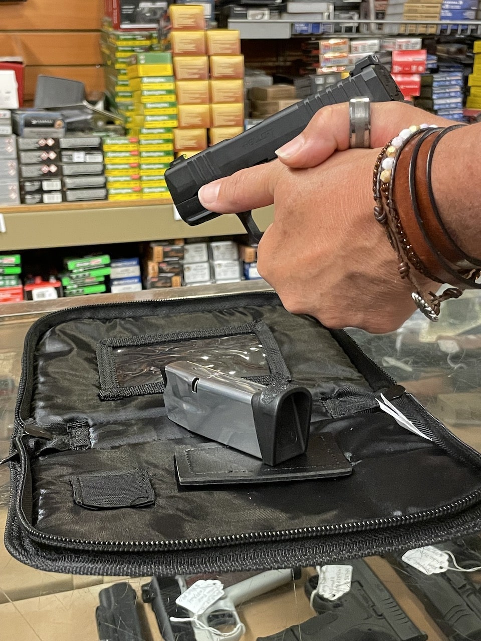 Gun store etiquette handgun