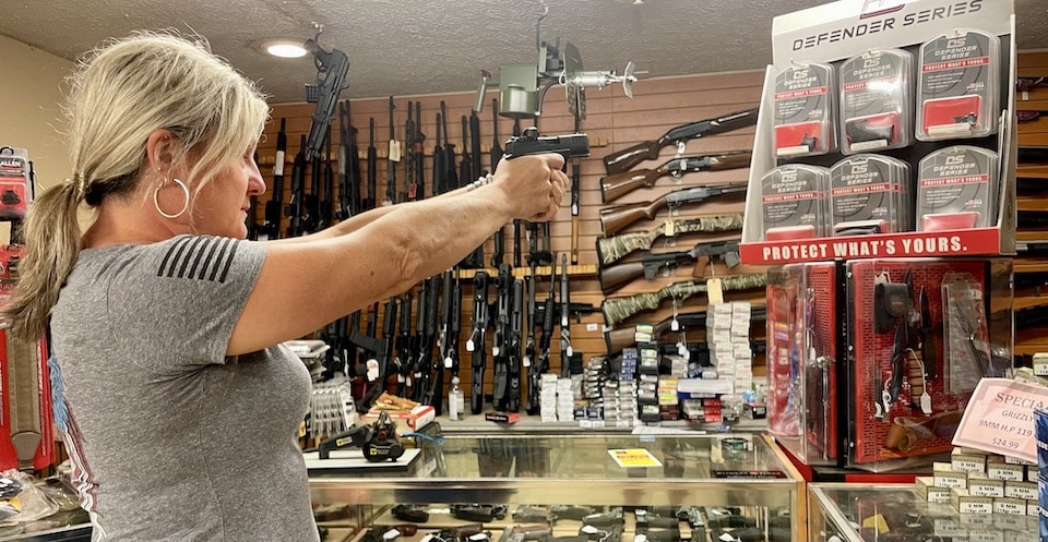 Gun store etiquette safe direction