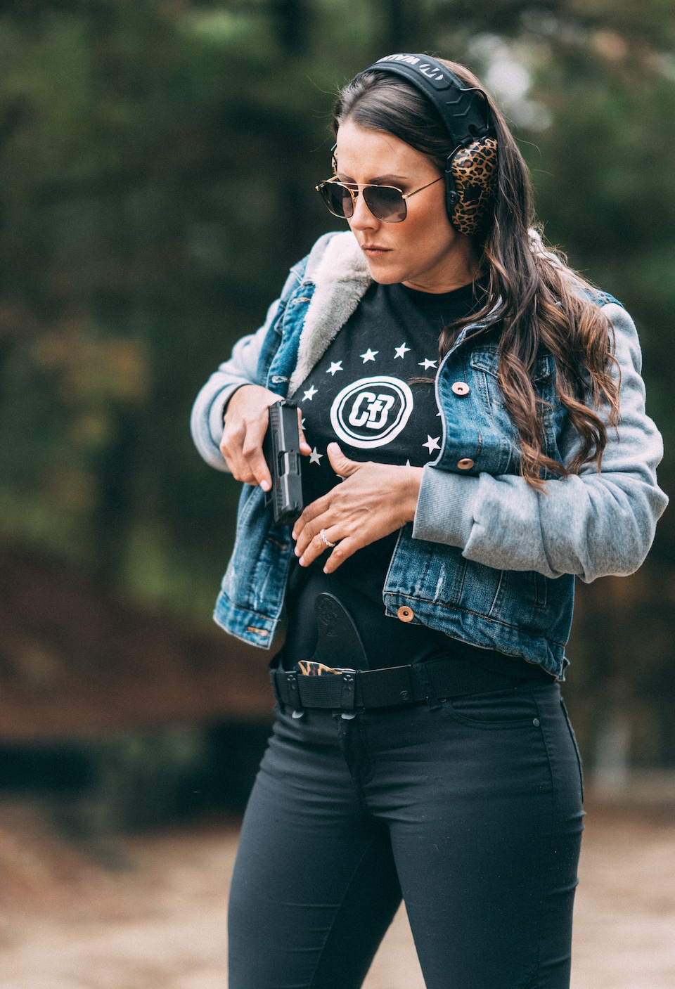 Jessie Harrison Practicing Concealed Carry Draw