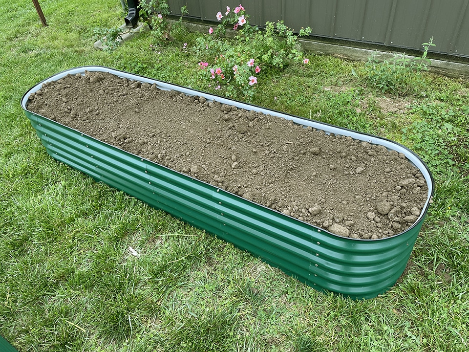 Raised Garden Bed Adding the Soil