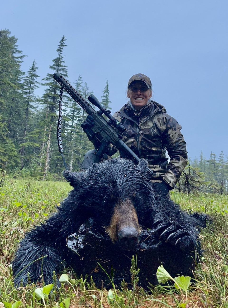 Lanny and her bear Alaskan black bear hunt