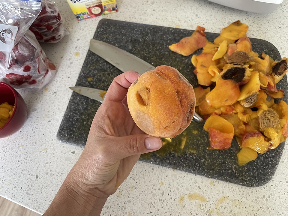 Using culled peaches for jam