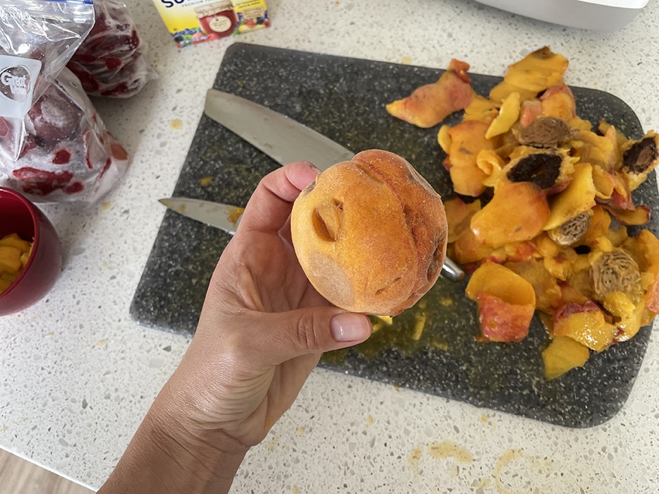 Using culled peaches for jam
