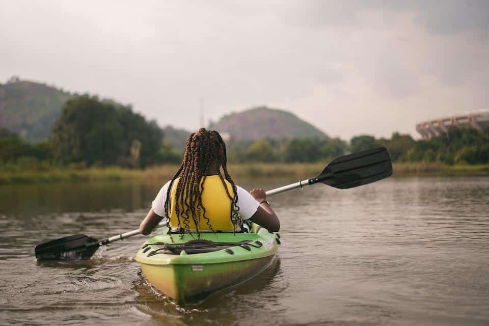 kayak on water