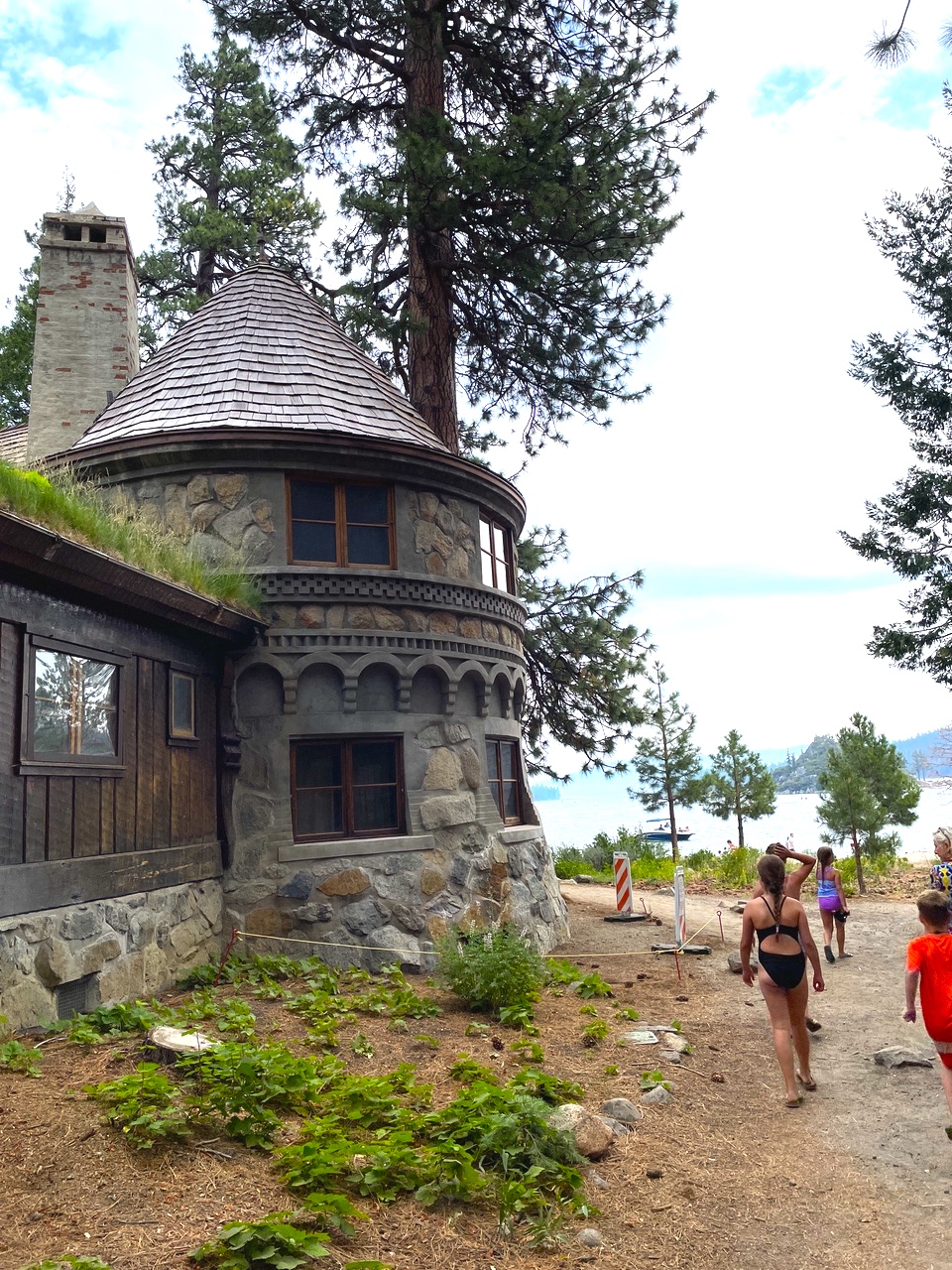 pedestrians at Vikingsholm