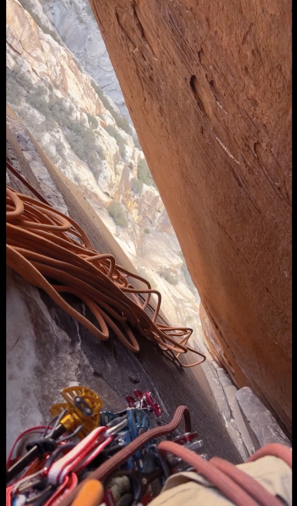 Challenging climb at Red Rock
