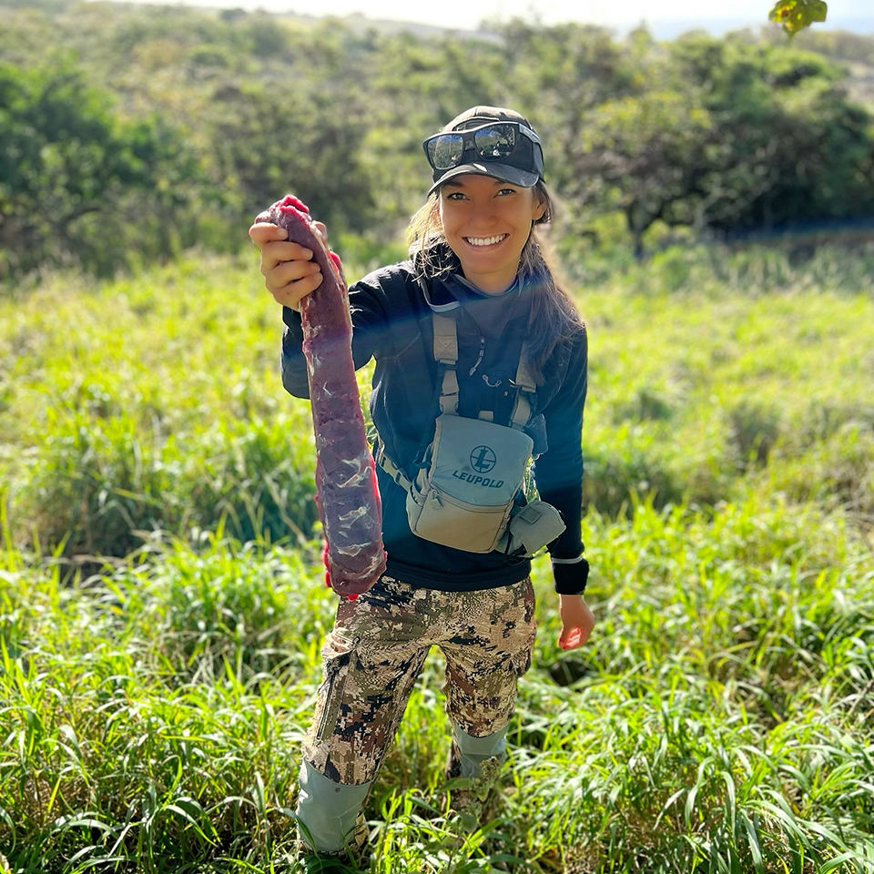 Emily Perreira in the field