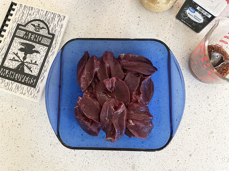 Prepping the marinade for air fryer venison