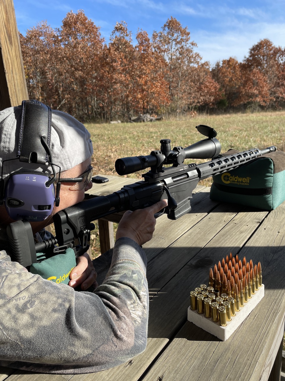 Babbs on range with Ruger Precision Rifle .308