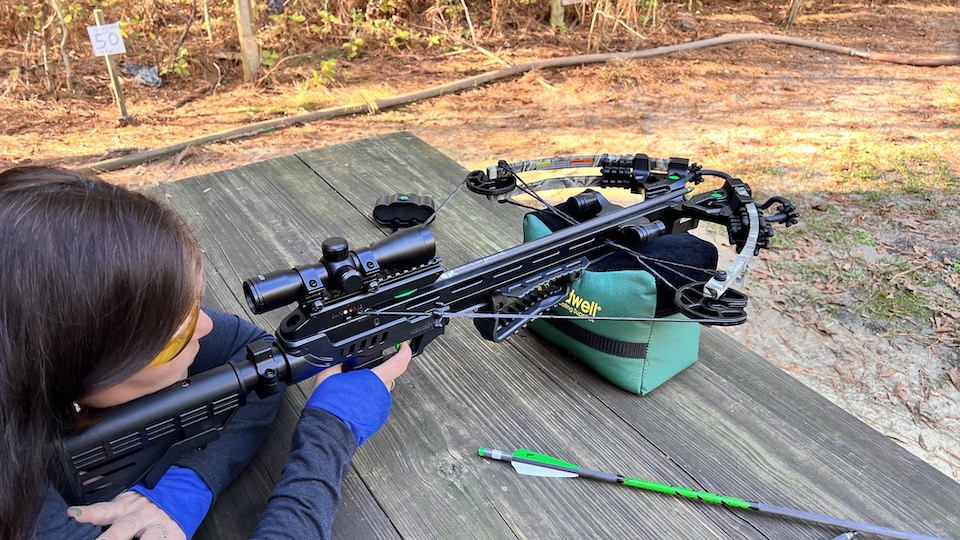 Angie Perry Sends Her First Arrow Down Range