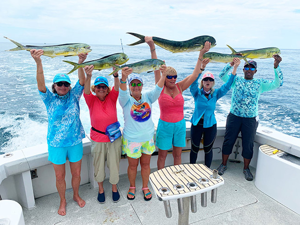 group photo on boat