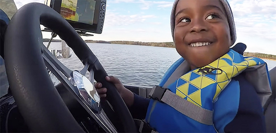 boy on boat