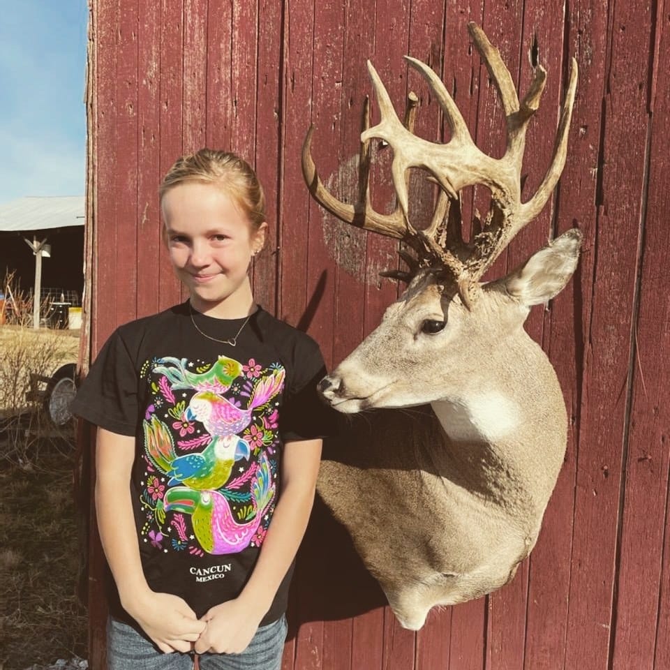 Ella Perkins with Kansas Whitetail