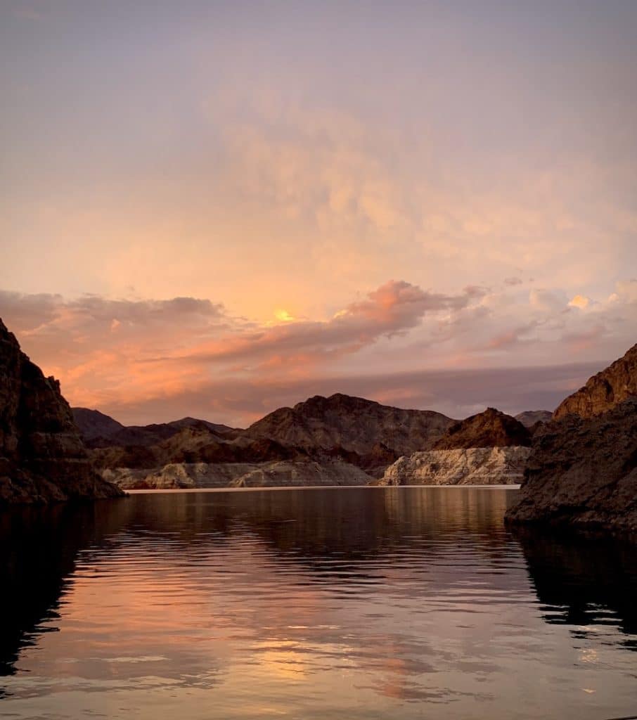 Sunset in August at Lake Mead