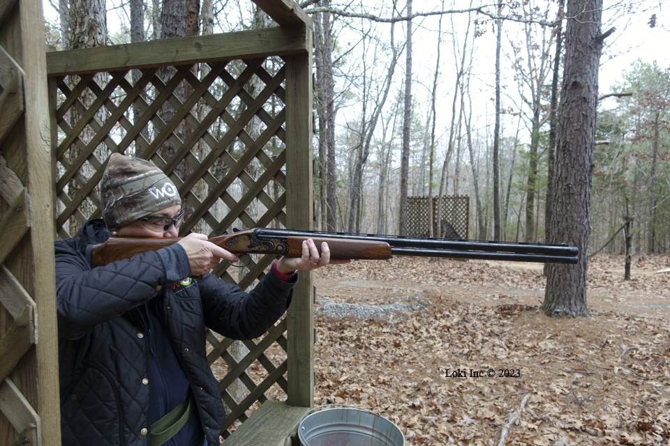 Babbs at sporting clays range with syren Julie