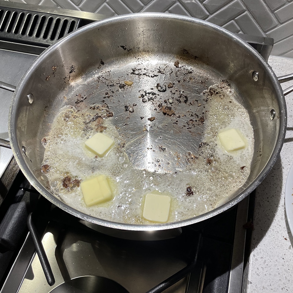 Butter in the pan