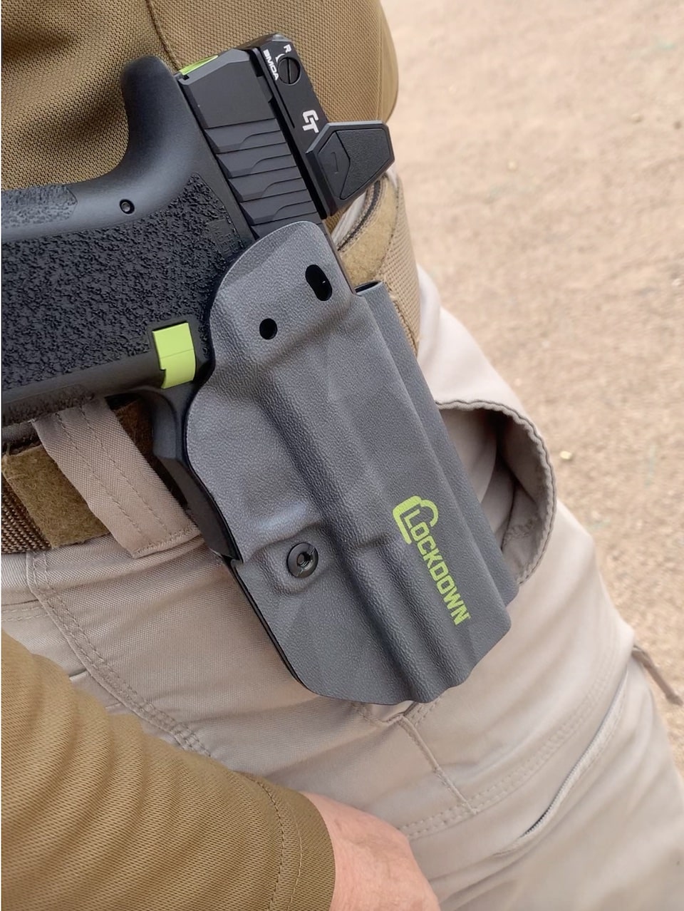 Cerino p80 in holster